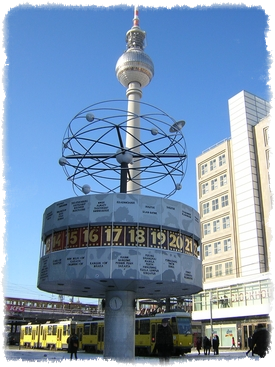 Weltzeituhr am Alexanderplatz, Berlin 2009